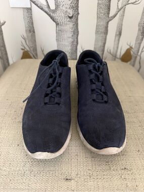 Cole Haan Navy Perforated Lace-Up Athletic Sneakers